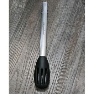Pampered Chef Small Chef Tongs #2957 Black Silicone Stainless Steel Locking